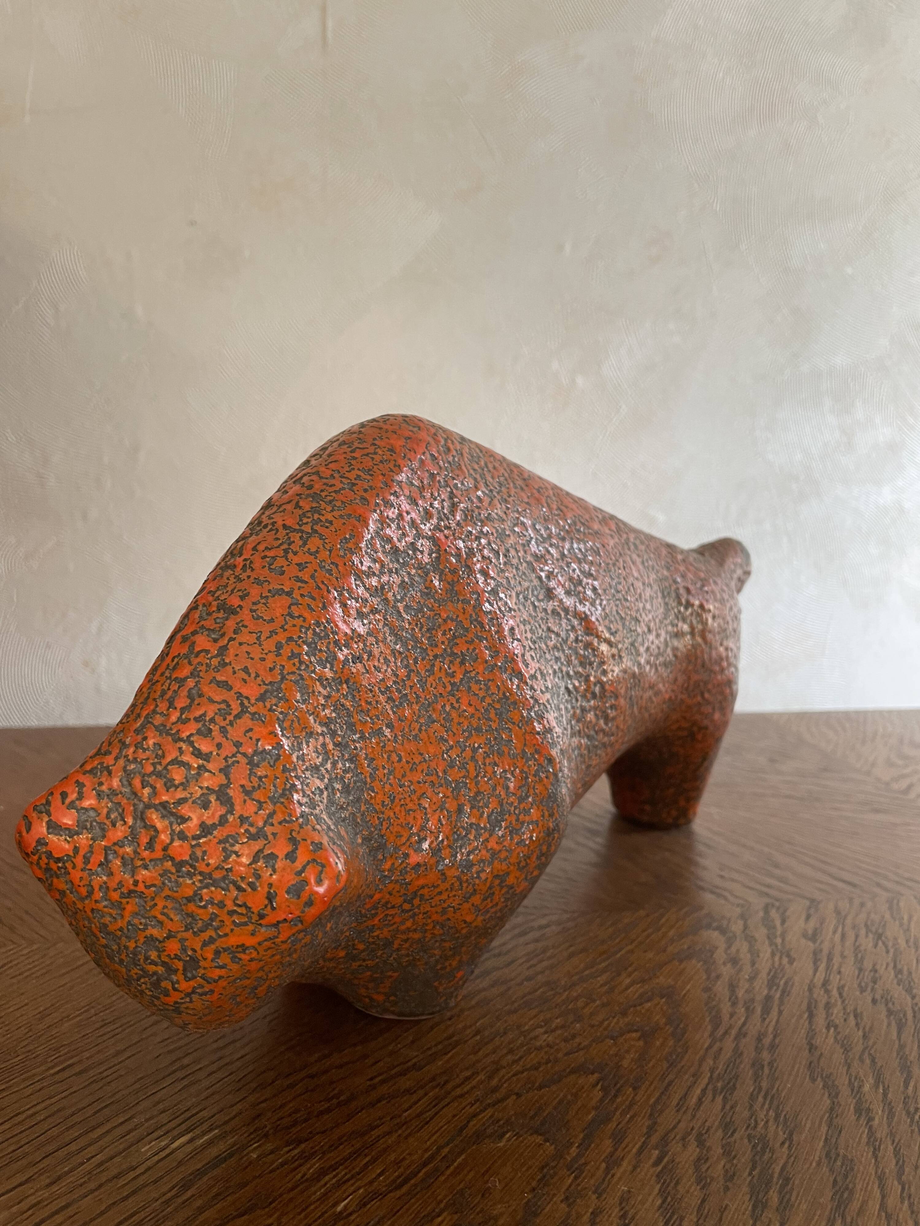 Ceramic bull from the 1970s