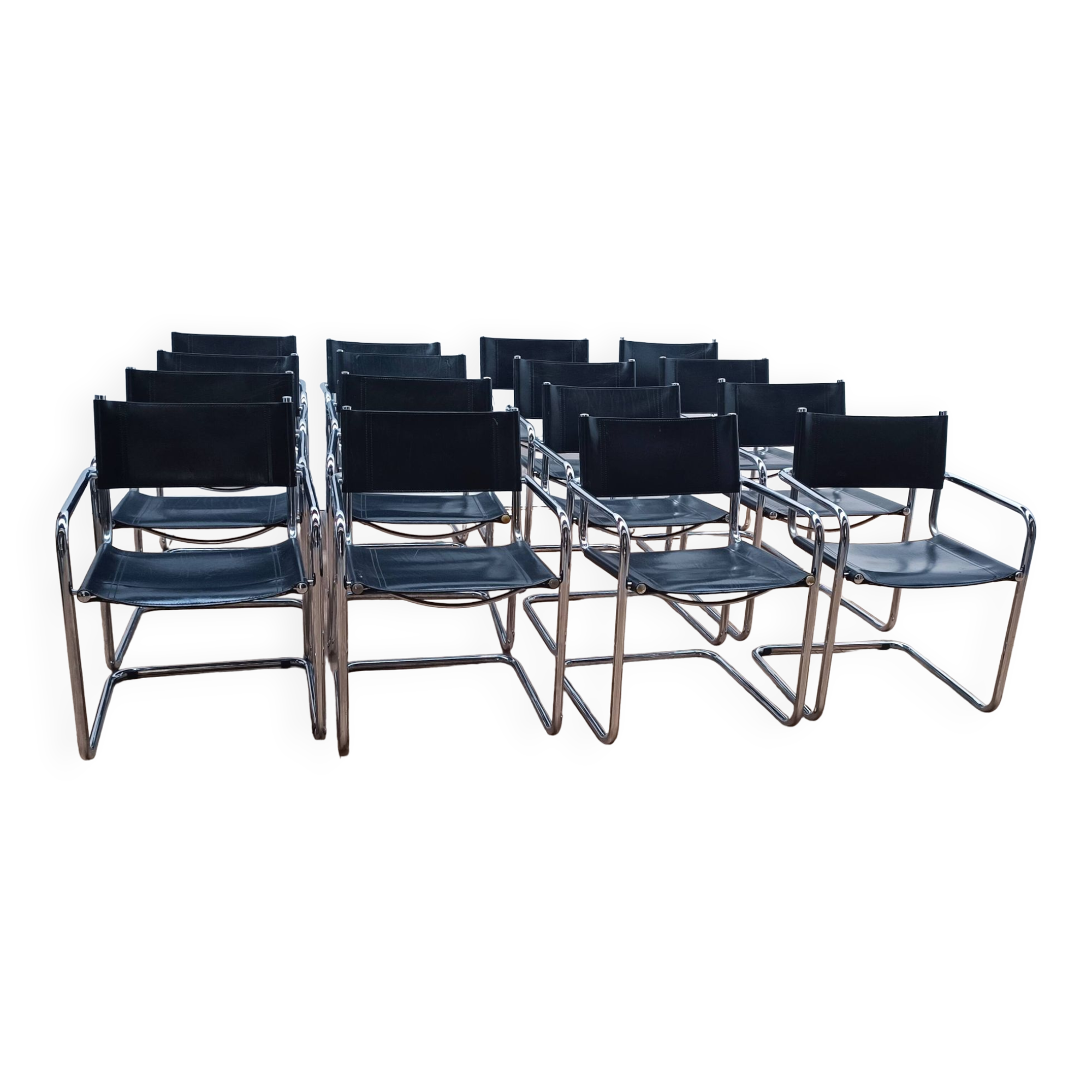 Suite of 12 designer armchairs