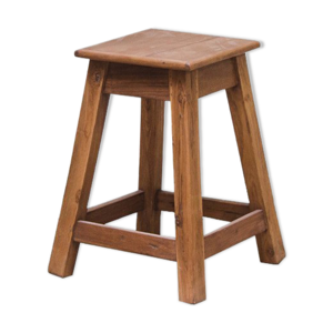 Tabouret vintage en bois assise