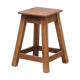 Vintage wooden stool square seat