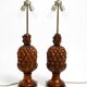 Pair of very decorative large Mid Century Modern "Pineapple" table lamps ma