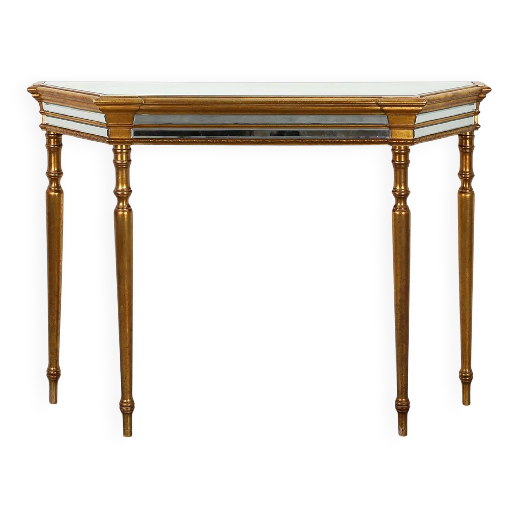 Hollywood Regency Console Table by Deknudt, Belgium 1980s