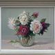 Oil on panel by jeanne prin still life with flowers mid xxe