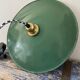 Vintage suspension in green enamelled sheet metal