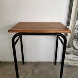 Side table 1950 metal and oak