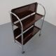 Vintage Optic Rosewood Pressalit Tea Cart, 1970s