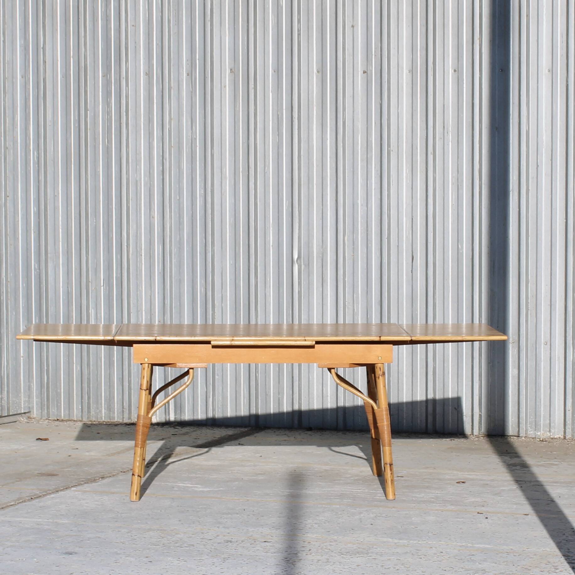 Vintage Bamboo Extendable Table