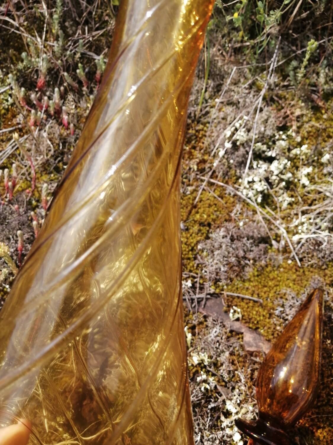 Vintage Empoli Italian blown glass carafe.