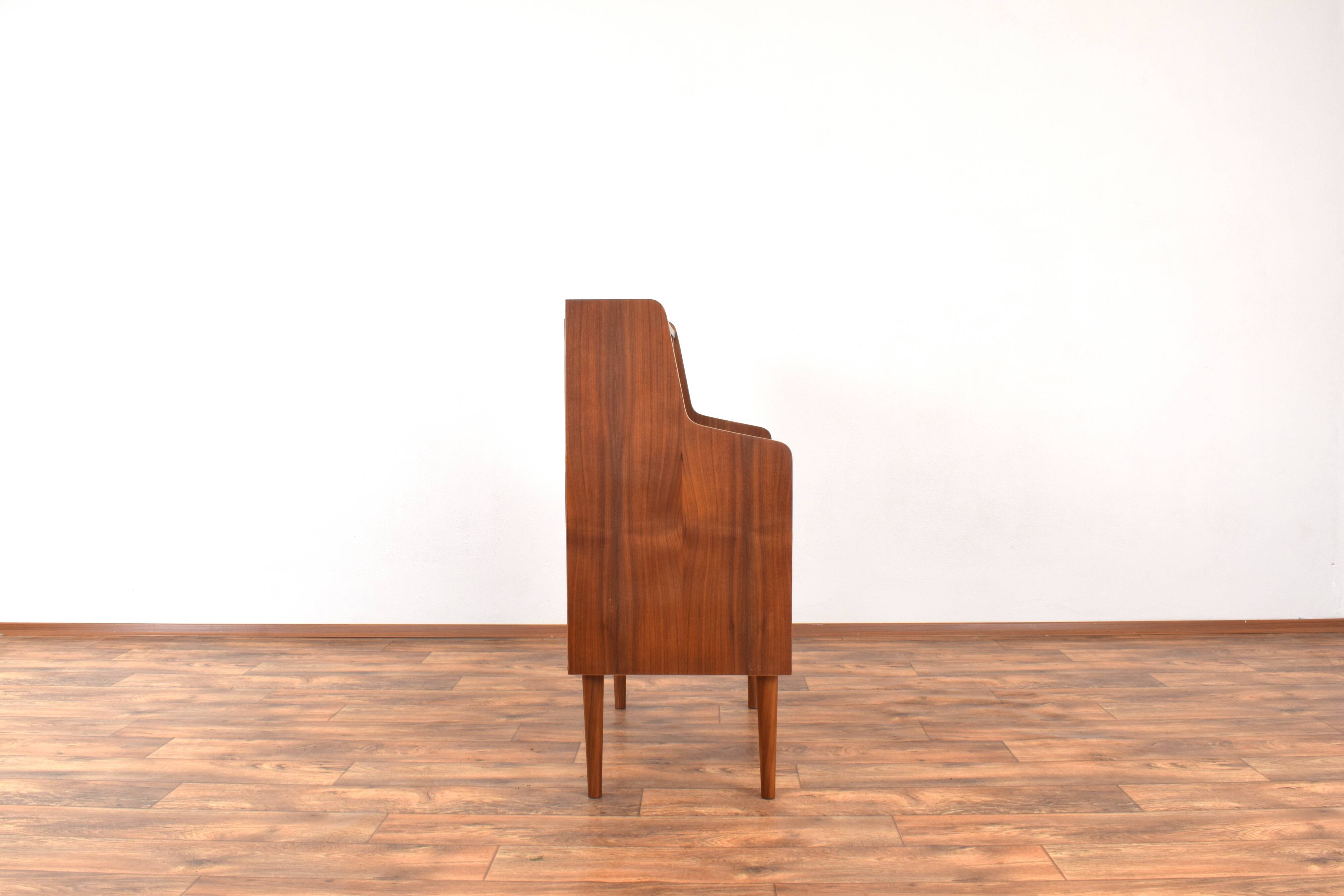 Mid-Century Danish Walnut Secretary, 1960s.