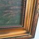 Vintage original landscape oil painting, signed countryside cottage art