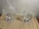 Duo of 2-spoke glass candle holders