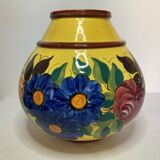 Polychrome earthenware vase circa 1930
