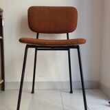 4 chairs vintage metal and fabric structure