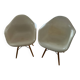 Two original DAR armchairs in fibreglass by Charles & Ray Eames. Miller.