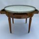 Table bouillote 1950 marble foot with louis xvi style gallery