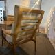 Scandinavian Style Sofa + Three Armchairs Set in Light Wood and Leather