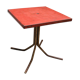 Bistro table, square metal restaurant year 1950,1960