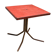 Bistro table, square metal restaurant year 1950,1960