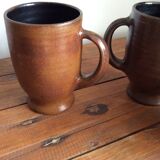 6 stoneware mugs