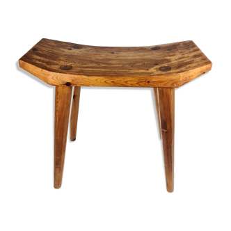 Swedish lacquered pine stool, 1970s