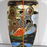 Pair of satsuma vases in japanese porcelain – early twentieth