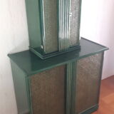 Meuble en rotin vert