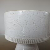 Pot cover in white ceramic 60s 70s
