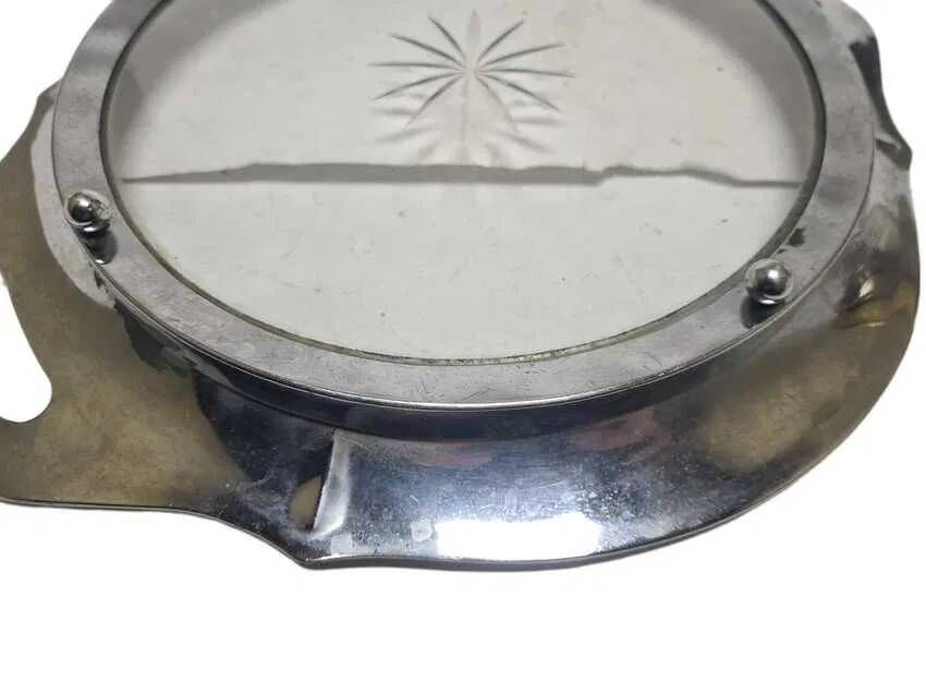 Bmu art deco tray for glasses with a mirror