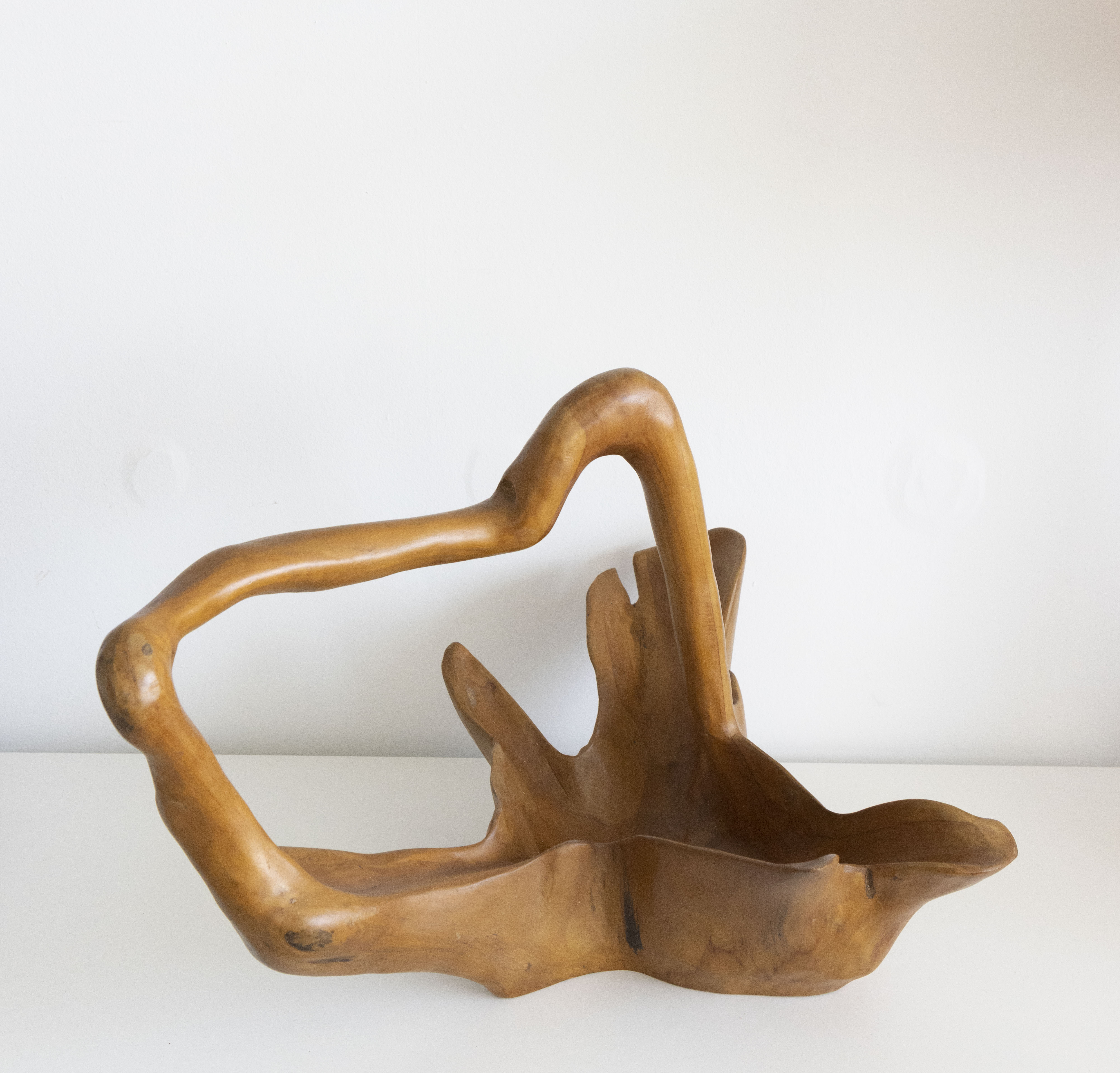 Brutalist fruit cup olive wood