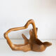 Brutalist fruit cup olive wood