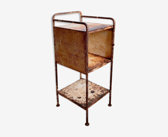 Table de chevet d’hôpital fin XIX début XXe en métal