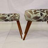 Duo of stools in 50s beech fully restored