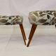 Duo of stools in 50s beech fully restored
