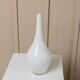Vase vintage en verre opalin blanc Salong par Johanna Jelinek pour IKEA - verre soufflé à la bouche, design scandinave