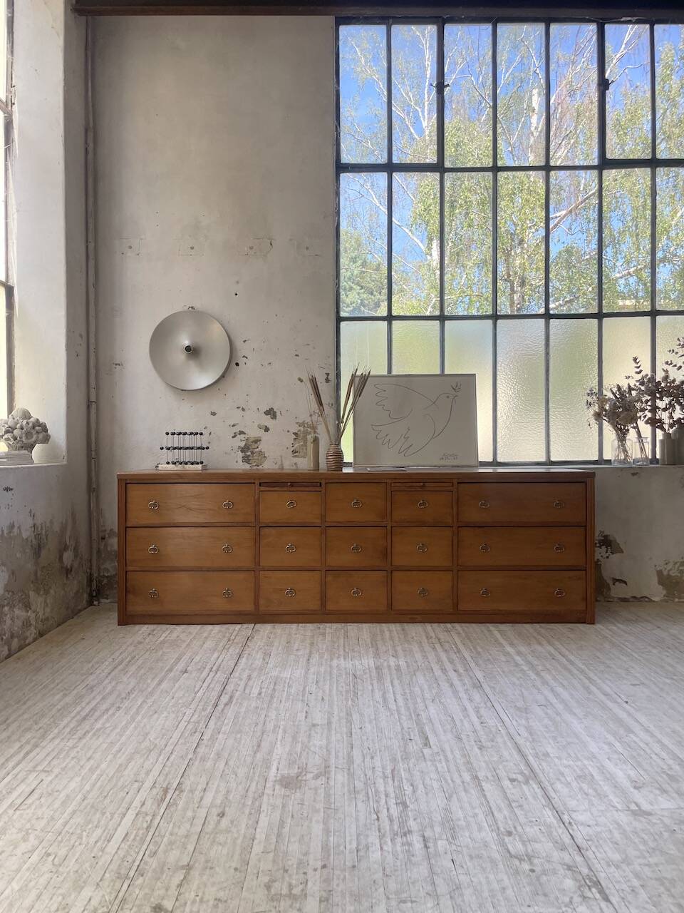 XXL golden oak craft furniture from the 50s