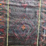 Handmade handmade Afghan Belutch vintage carpet 122x206 cm