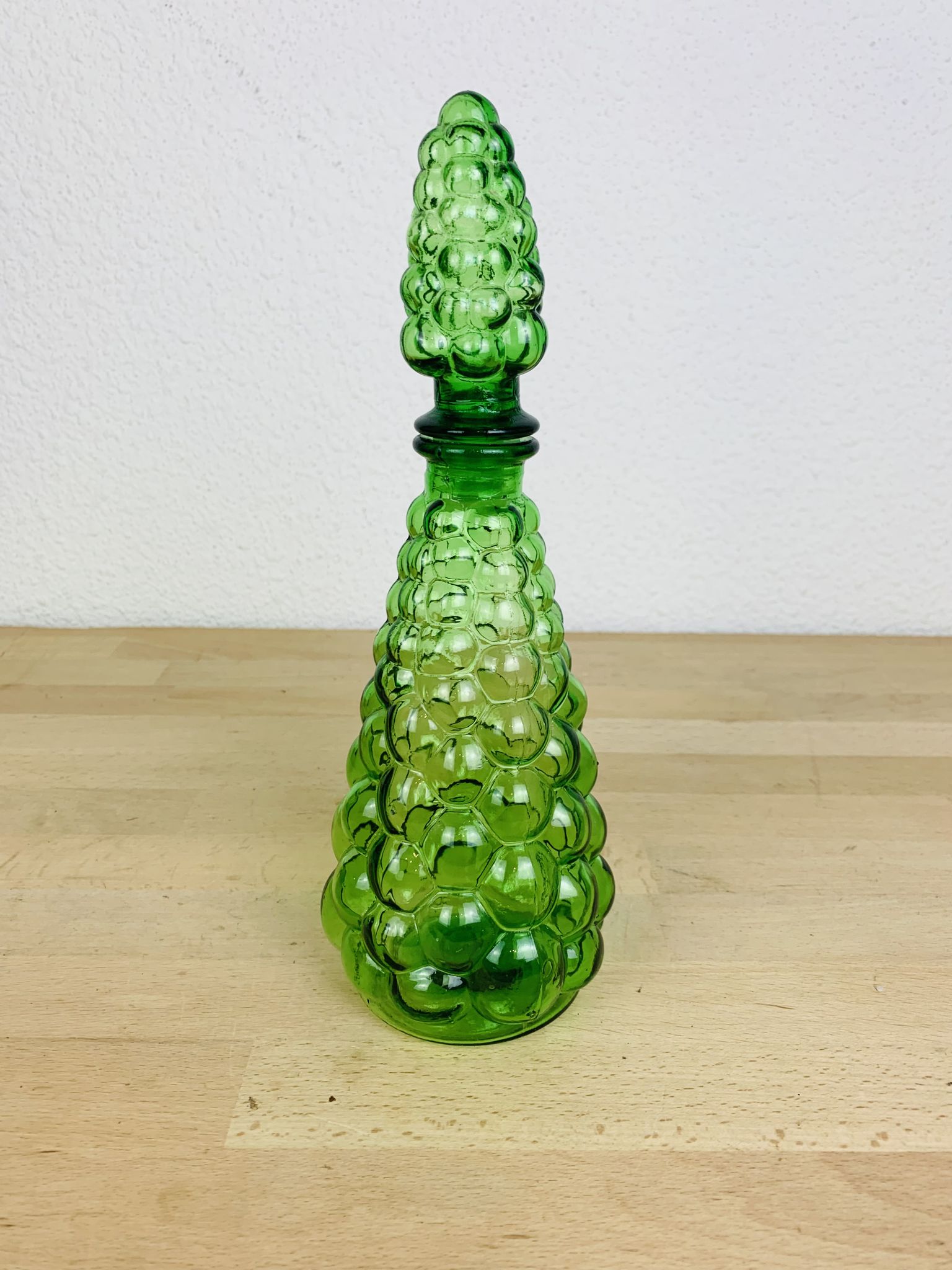 Carafe bouteille italienne verre verte