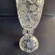 Polished and frosted molded crystal vase – Mid-20th century