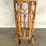 Rattan side table