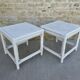 Pair of bedside or rattan sofa tips, 70s-80s