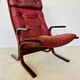 Vintage norwegian leather Siesta chair & ottoman by Ingmar Relling
