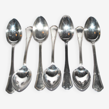 Ercuis lot de 7 cuillères de table soupe victoria métal argenté - filet spatours