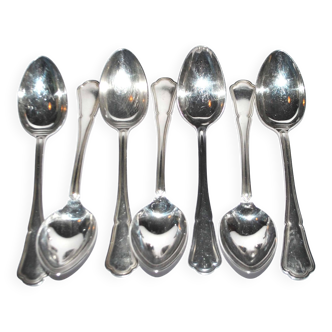 Ercuis set of 7 victoria silver-plated soup table spoons - spatours net