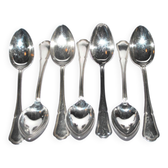 Ercuis lot de 7 cuillères de table soupe victoria métal argenté - filet spatours