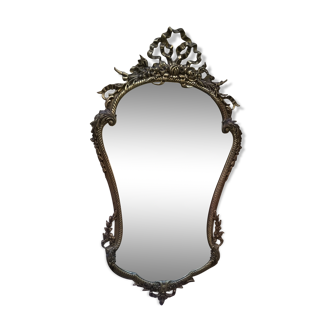 Miroir style Louis XV en bronze