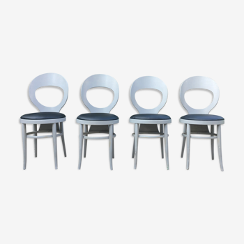 4 chaises Baumann Mouette bistrot vintage