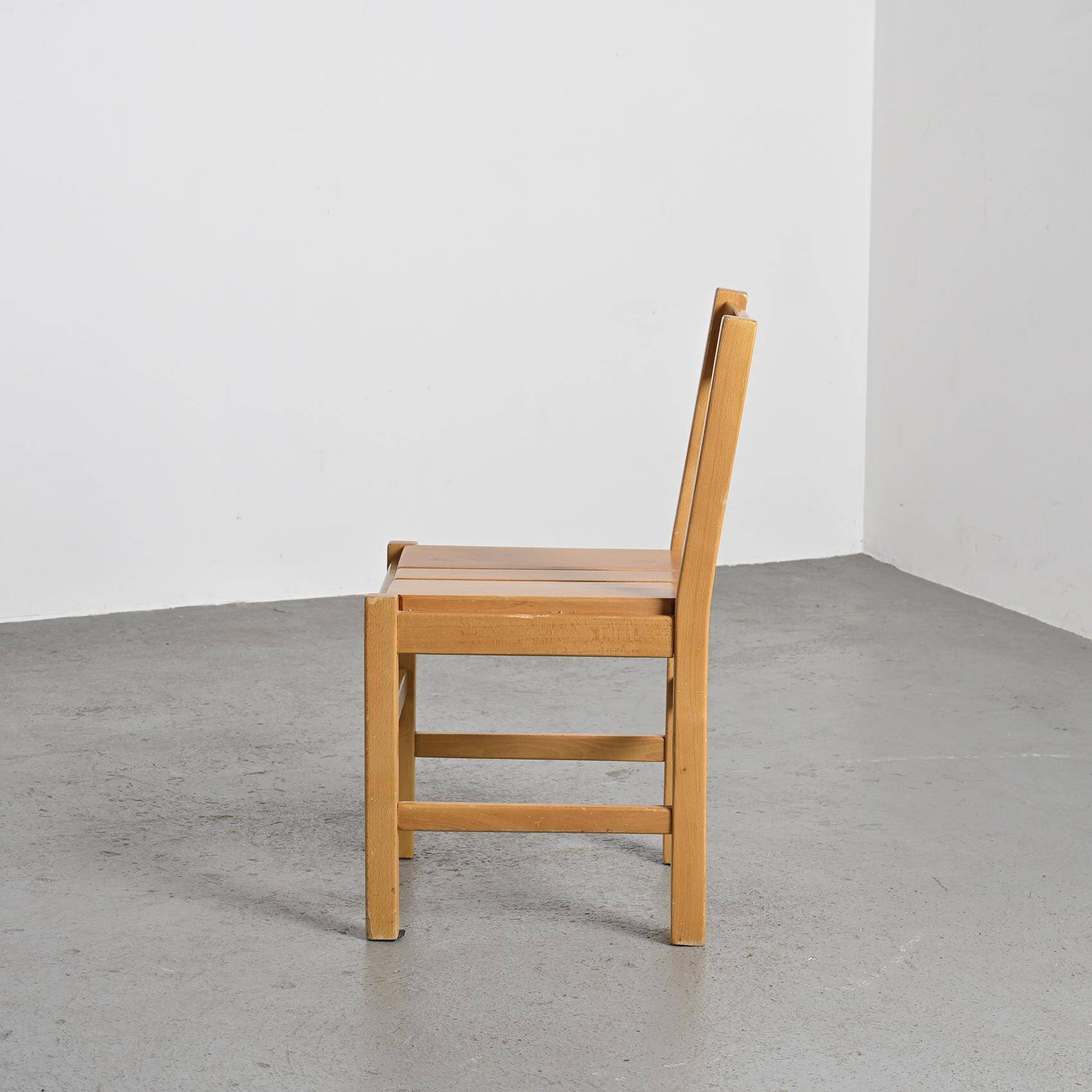 Solid pine chairs, La Cascade Residence, Les Arcs 1600, 1970