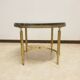 Round coffee table green marble neoclassical style - 60s
