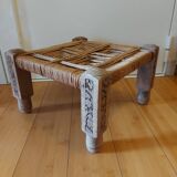 Tabouret bas en bois