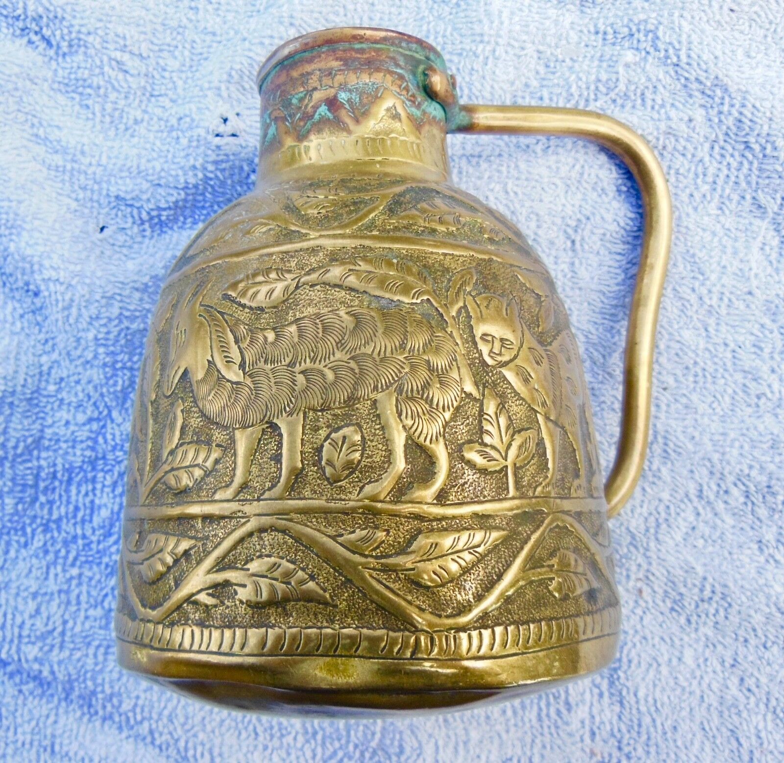 Copper pourer persian qajar calligraphy -islamic art